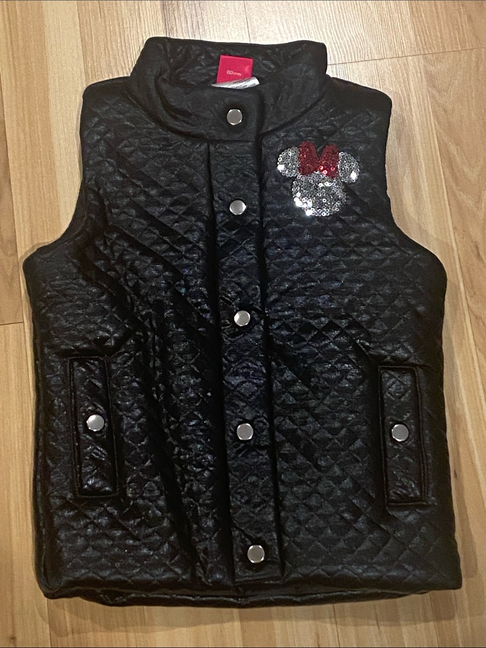 Disney Black Quilted Vest with Sequin Minnie Accent! 3T EUC